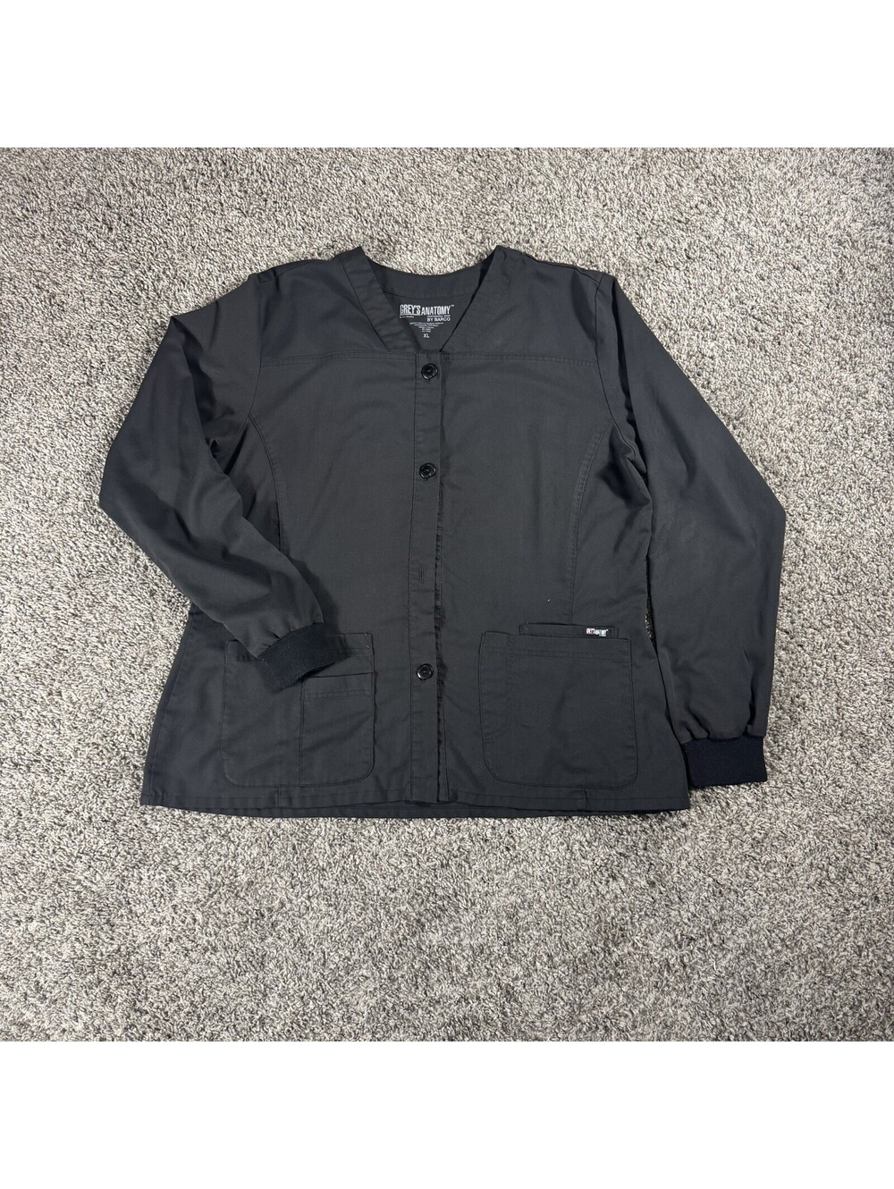 Grey’s Anatomy Women’s Scrub Jacket Size XL black